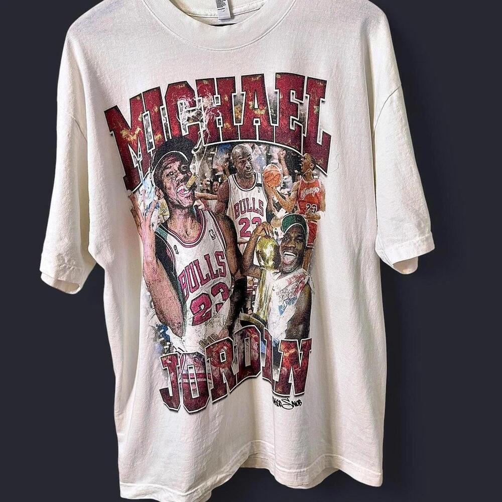Michael Jordan Chicago Bulls T-Shirt Ft Air Jordan Series Style Nba